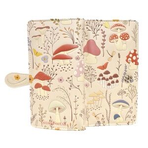 Cream Mushroom Print Wallet